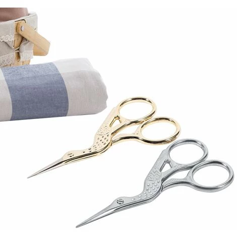 ECHOO Stickschere, Vintage-Edelstahl-Stickerei-Storch-Kran-Schere, Nähwerkzeuge Mit Scharfer Spitze Für Den Täglichen Gebrauch Des Schneiders (Silber) 4 ECHOO Stickschere, Vintage-Edelstahl-Stickerei-Storch-Kran-Schere, Nähwerkzeuge Mit Scharfer Spitze Für Den Täglichen Gebrauch Des Schneiders (Silber) – Bild 4