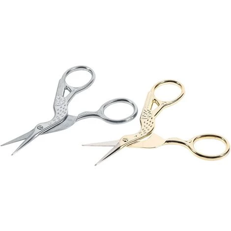 ECHOO Stickschere, Vintage-Edelstahl-Stickerei-Storch-Kran-Schere, Nähwerkzeuge Mit Scharfer Spitze Für Den Täglichen Gebrauch Des Schneiders (Silber) 5 ECHOO Stickschere, Vintage-Edelstahl-Stickerei-Storch-Kran-Schere, Nähwerkzeuge Mit Scharfer Spitze Für Den Täglichen Gebrauch Des Schneiders (Silber) – Bild 5