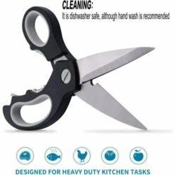 DECKON Küchenschere Hochleistungs-Edelstahl Professionelle Extra Scharfe Küchenschere Für Knochen, Fisch, Geflügel, Obst, Gemüse, Nüsse -Angebote Schneidwerkzeug Store 66980293 5