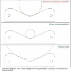 DECKON Glasflaschenschneider, Glasflaschenschneider Für Verschiedene Größen Und Formen Rund Quadratisch Oval Und Flaschenhals -Angebote Schneidwerkzeug Store 66980660 3