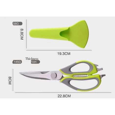 DECKON Multifunktions-Küchenschere 8 In 1 Edelstahl Abnehmbare Hochleistungs-Geflügelschere Für Geflügel, Fisch, Fleisch Und Kräuter, Gemüse (Grün) 2 DECKON Multifunktions-Küchenschere 8 In 1 Edelstahl Abnehmbare Hochleistungs-Geflügelschere Für Geflügel, Fisch, Fleisch Und Kräuter, Gemüse (Grün) – Bild 2