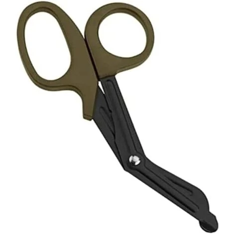 DECKON Medizinische Schere EMT Gefaltete Edelstahl-Verbandschere Trauma-Schere Für Outdoor-Reisen Notaufnahme Erste-Hilfe-Set (Schlammfarbe) 1 DECKON Medizinische Schere EMT Gefaltete Edelstahl-Verbandschere Trauma-Schere Für Outdoor-Reisen Notaufnahme Erste-Hilfe-Set (Schlammfarbe)