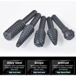 DECKON 5 Stück Frässtifte 1/4" 6mm Schaft Drehbohrer Drehraspel Bohrer Set Holzbearbeitung Meißel Rollschneider Prägung Polieren Gravurkopf Elektrowerkzeuge 8 DECKON 5 Stück Frässtifte 1/4" 6mm Schaft Drehbohrer Drehraspel Bohrer Set Holzbearbeitung Meißel Rollschneider Prägung Polieren Gravurkopf Elektrowerkzeuge -Angebote Schneidwerkzeug Store 66984520 4