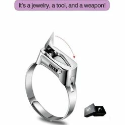 BENOBBY KIDS 2 ST?CKE Selbstverteidigungsring Mit Innovativem Design F��r Frauen M?nner Mode Titanstahl Verstellbarer Offener Ring 8 BENOBBY KIDS 2 ST?CKE Selbstverteidigungsring Mit Innovativem Design F��r Frauen M?nner Mode Titanstahl Verstellbarer Offener Ring -Angebote Schneidwerkzeug Store 67069208 4