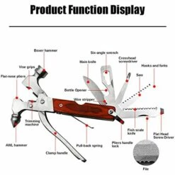 BENOBBY KIDS Outdoor-Camping-Werkzeughammer, Multifunktionales Tragbares Notausstiegswerkzeug Aus Edelstahl, Mehrzweckwerkzeug Für Zu Hause, Campingausrüstung, Einzigartiges Weihnachtsgeburtstagsgeschenk -Angebote Schneidwerkzeug Store 67069431 4