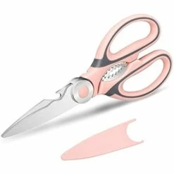 BENOBBY KIDS K��chenschere Hochleistungsschere, Scharfe Mehrzweck-K��chenschere Aus Edelstahl, K��chenschere F��r Huhn/Gefl��gel/Fleisch/Gem��se/Kr?uter/Grill (Rosa)