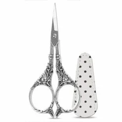 BENOBBY KIDS 11,4 Cm Silberne Stickschere Mit Lederscherenabdeckung Kleine Scharfe Schere F��r Stickereien, Kunstwerke, N?hen, Heimwerker