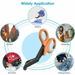 BENOBBY KIDS Trauma-Schere Mit Karabiner, 7,5-Zoll-Verband-Pflegeschere, Hochwertige Fluoridbeschichtete Chirurgische Schere Für Krankenschwestern, Ärzte, Krankenpflegestudenten, Erste Hilfe, EMT Und EMS Orange -Angebote Schneidwerkzeug Store 67069500 5