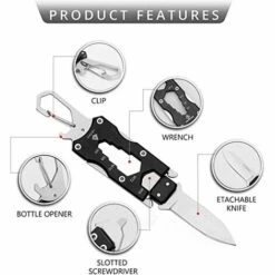 BENOBBY KIDS Taschenmesser, Kleine Messer Mit Clip, Multitool-Kistenschneider, Auto-Schl��sselanh?nger Mit Glasbrecher, Flaschen?ffner, Schraubendreher Und Schraubenschl��ssel, EDC-Messer F��r Den T?glichen Gebrauch -Angebote Schneidwerkzeug Store 67069505 4