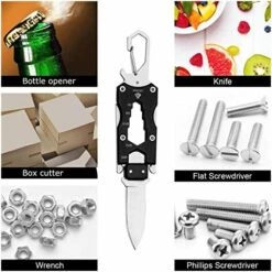 BENOBBY KIDS Taschenmesser, Kleine Messer Mit Clip, Multitool-Kistenschneider, Auto-Schl��sselanh?nger Mit Glasbrecher, Flaschen?ffner, Schraubendreher Und Schraubenschl��ssel, EDC-Messer F��r Den T?glichen Gebrauch -Angebote Schneidwerkzeug Store 67069505 5