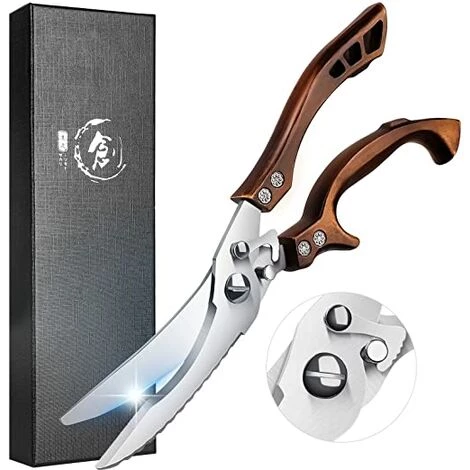 BENOBBY KIDS Geflügelschere, Robuste Küchenschere Mit Wellenschliff, Rostfrei, Federbelastet, Mehrzweck-Edelstahl-Küchenschere Für Huhn, Knochen, Fleisch, Truthahn, Fisch, Thanksgiving, Weihnachten 1 BENOBBY KIDS Geflügelschere, Robuste Küchenschere Mit Wellenschliff, Rostfrei, Federbelastet, Mehrzweck-Edelstahl-Küchenschere Für Huhn, Knochen, Fleisch, Truthahn, Fisch, Thanksgiving, Weihnachten