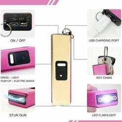 BENOBBY KIDS Fashion Woman Micro USB Schlüsselanhänger Wiederaufladbarer Elektroschocker Mit LED-Taschenlampe -Angebote Schneidwerkzeug Store 67069526 5