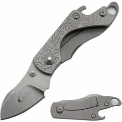 BENOBBY KIDS Mini-Taschenmesser D2 Stahlklinge Titanlegierung Griff Klappschl��sselmesser Outdoor Campingmesser