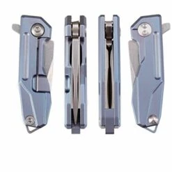 BENOBBY KIDS Ultra-Mini-Taschen-Flipper-Klappmesser, 1,3-Zoll-D2-Tropfenpunkt-Satinklinge, TC4-Titan-Griff Mit Frame-Lock-Lanyard, Micro EDC Kleines Geschenk-Schlüsselanhänger-Kettenmesser, Blau -Angebote Schneidwerkzeug Store 67069831 5