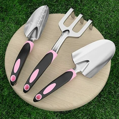 BENOBBY KIDS Robustes Gartenwerkzeug-Set, 3-teilig, Aluminiumlegierung, Gartenschaufel, Handpflanzkelle, Grubber, Rechen Mit Rutschfestem Gummi, Ergonomische Gartengeräte, Geschenke Für Frauen, Zufällige Farbe 3 BENOBBY KIDS Robustes Gartenwerkzeug-Set, 3-teilig, Aluminiumlegierung, Gartenschaufel, Handpflanzkelle, Grubber, Rechen Mit Rutschfestem Gummi, Ergonomische Gartengeräte, Geschenke Für Frauen, Zufällige Farbe – Bild 3