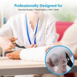 BENOBBY KIDS Trauma-Schere Mit Karabiner, 7,5-Zoll-Verband-Pflegeschere, Hochwertige Fluoridbeschichtete Chirurgische Schere Für Krankenschwestern, Ärzte, Krankenpflegestudenten, Erste Hilfe, EMT Und EMS Orange