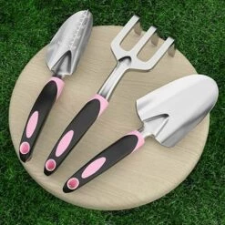 BENOBBY KIDS Robustes Gartenwerkzeug-Set, 3-teilig, Aluminiumlegierung, Gartenschaufel, Handpflanzkelle, Grubber, Rechen Mit Rutschfestem Gummi, Ergonomische Gartengeräte, Geschenke Für Frauen, Zufällige Farbe -Angebote Schneidwerkzeug Store 67070505 3
