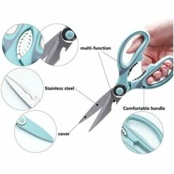 BENOBBY KIDS Robuste Küchenschere, Scharfe Mehrzweck-Küchenschere Aus Edelstahl, Küchenschere Für Huhn/Geflügel/Fisch/Fleisch/Gemüse/Kräuter/BBQ (grün) -Angebote Schneidwerkzeug Store 67070572 3