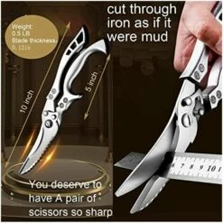 BENOBBY KIDS Verbessern Sie Die Hochleistungs-Küchenschere Aus Edelstahl, Die Superscharfe Mehrzweckschere, Die Professionelle Geflügelschere Für Knochen, Hähnchen, Fleisch, Fisch, Truthahn, Gemüse Und Grillscheren. -Angebote Schneidwerkzeug Store 67070578 4