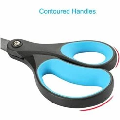 BENOBBY KIDS 2er-Pack 8-Zoll-Antihaft-Titan-Schere, Komfortabler Griff, Edelstahl, Professionell, Gerade Mehrzweckschere Für DIY-Bürohandwerk (Blau/Schwarz) -Angebote Schneidwerkzeug Store 67071059 4