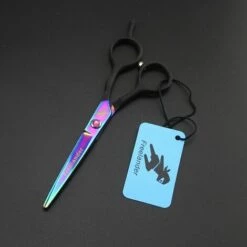 FUIENKO Freelander 5,5 Zoll Schneiden Verdünnung Styling Werkzeug Regenbogen Haar Schere Professional Barber Friseur Schere,Straight Cut
