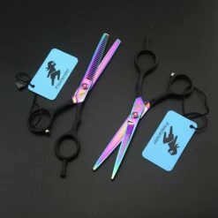 FUIENKO Freelander 5,5 Zoll Schneiden Verdünnung Styling Werkzeug Regenbogen Haar Schere Professional Barber Friseur Schere,Straight Cut -Angebote Schneidwerkzeug Store 67129797 3