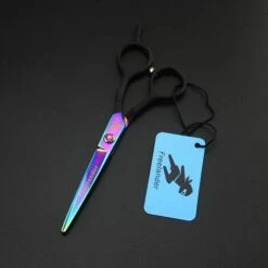 FUIENKO Freelander 5,5 Zoll Schneiden Verdünnung Styling Werkzeug Regenbogen Haar Schere Professional Barber Friseur Schere,Straight Cut -Angebote Schneidwerkzeug Store 67129797 4