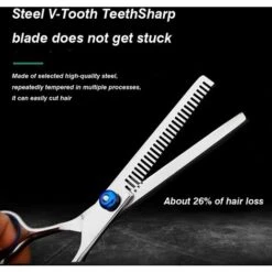 FUIENKO Friseur Schere 6 Zoll Haar Schere Friseur Schere Schneiden Ausdünnung Schere Barber Scher Zubehör,thinning Scissors -Angebote Schneidwerkzeug Store 67129824 5
