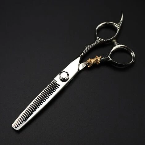 FUIENKO Professionelle Jp 440c Stahl 6 ''Gehobenen Goldenen Tiger Haar Schere Schneiden Friseur Haarschnitt Ausdünnung Schere Friseur Schere,cutting Scissor 3 FUIENKO Professionelle Jp 440c Stahl 6 ''Gehobenen Goldenen Tiger Haar Schere Schneiden Friseur Haarschnitt Ausdünnung Schere Friseur Schere,cutting Scissor – Bild 3