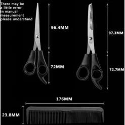FUIENKO 3 Stücke Haar Cutter Schere Friseur Schere Barber Haar Schneiden Ausdünnung Schere Set Haar Schere Regelmäßige Flache Zähne Klingen,3pcs -Angebote Schneidwerkzeug Store 67129839 4
