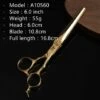 FUIENKO FnLune 6 6,8 Zoll 18k Gold Pulver Wolfram Stahl Professional Hair Schere Schneiden Barber Salon Haarschnitt Scher Schneiden Schere,A10560