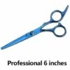 FUIENKO 6,0 ''Japan 440c Sharp Scheren Professionelle Friseure Ausdünnung Schere Haar Schneiden Friseur Set Salon Für Barber Tools,6.0 Cutting Blue