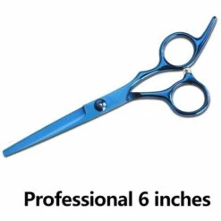 FUIENKO 6,0 ''Japan 440c Sharp Scheren Professionelle Friseure Ausdünnung Schere Haar Schneiden Friseur Set Salon Für Barber Tools,6.0 Cutting Blue