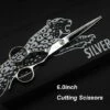 FUIENKO 6 Silber 440C Haar Schere Fall Schneiden JaGua Schere Dünner Schere Haar Barber Barbearia Profissional Acessorios Tigeras,6.0 Inch