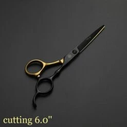 FUIENKO Japan Stahl Haar Scissor 5,5 6,0 Friseur Schere Verdünnung Barber Scissor Set Haar Schneiden Scissor Salon Scher,6.0 Cutting-HJZJ