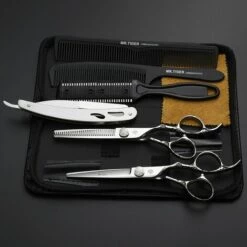 FUIENKO Japan Stahl Haar Scissor 5,5 6,0 Friseur Schere Verdünnung Barber Scissor Set Haar Schneiden Scissor Salon Scher,6.0 Cutting-HJZJ -Angebote Schneidwerkzeug Store 67129899 4