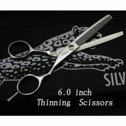 FUIENKO 6 Zoll Friseur Schere Set Haar Schneiden Scheren Barber Schere Und Ausdünnung Schere Salon Haarschnitt Für Jaguar,6 Bright Thinning