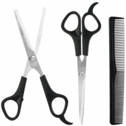 FUIENKO YBLNTEK 3PCS Friseur Schere 6 Zoll Schere Für Schneiden Dünner Werdendes Haar Kamm Friseur Zubehör Salon Friseur Schere,3PCS
