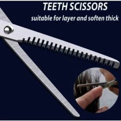 FUIENKO YBLNTEK 3PCS Friseur Schere 6 Zoll Schere Für Schneiden Dünner Werdendes Haar Kamm Friseur Zubehör Salon Friseur Schere,3PCS -Angebote Schneidwerkzeug Store 67129950 4