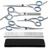 FUIENKO Hundesalon Schere Kit Katze Hund Haar Schneiden Maschine Haustiere Haar Trimmer Set,scissors Set A