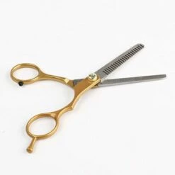 FUIENKO Goldene Professionelle 6,0 Zoll Edelstahl Barber Haar Schneiden Ausdünnung Scissor Schere Friseur Set,teeth Scissors