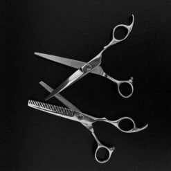 FUIENKO Edelstahl Schere Für Haar Verdünnung Und Schneiden Clipper 6 Zoll Friseur Produkte Haarschnitt Trim Haare Schneiden Friseur,with Barber Cloth B -Angebote Schneidwerkzeug Store 67129982 4