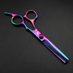FUIENKO Professionelle 6 Zoll Haar Schere Verdünnung Barber Schneiden Haar Scheren Scheren Werkzeuge Friseur Schere,Multicolor Thinning