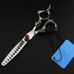 FUIENKO Professionelle JP 440c Stahl 6 ''Edelstein Scissor Drachen Haar Schere Haarschnitt Verdünnung Barber Schneiden Scheren Friseur Schere,set With Bag -Angebote Schneidwerkzeug Store 67130020 3