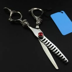 FUIENKO Professionelle JP 440c Stahl 6 ''Edelstein Scissor Drachen Haar Schere Haarschnitt Verdünnung Barber Schneiden Scheren Friseur Schere,set With Bag -Angebote Schneidwerkzeug Store 67130020 5