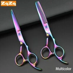 Fuienko 2 Stücke 6 Inch Edelstahl Friseur Schere Schneiden Profi Barber Razor Scher Für Männer Frauen Kinder Salon,C-Gold -Angebote Schneidwerkzeug Store 67130035 3