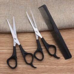 FUIENKO Friseur Dünne Schere Kombination Set Drei Kamm Sets Barber Kit Pet Haar Schneiden Werkzeuge Liefert