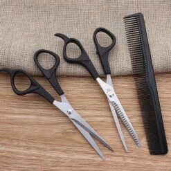 FUIENKO Friseur Dünne Schere Kombination Set Drei Kamm Sets Barber Kit Pet Haar Schneiden Werkzeuge Liefert -Angebote Schneidwerkzeug Store 67130076 5