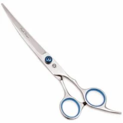 FUIENKO 6 Zoll Blauen Japanischen Edelstahl Haar Schneiden Ausdünnung Gebogene Schere Schere Für Haarschnitt,Black Down Curved -Angebote Schneidwerkzeug Store 67130085 5