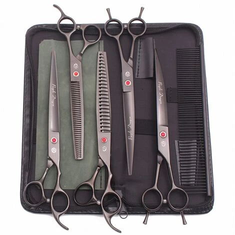 FUIENKO 7,0 Haustier Hund Schere Set Edelstahl Haar Pflege Schere Tiere Katze Haar Schneiden Ausdünnung Werkzeuge Kit Scissor Gebogene 3003#,Z3015 Zi PYS3P 2 FUIENKO 7,0 Haustier Hund Schere Set Edelstahl Haar Pflege Schere Tiere Katze Haar Schneiden Ausdünnung Werkzeuge Kit Scissor Gebogene 3003#,Z3015 Zi PYS3P – Bild 2